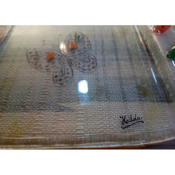 "Butterfly" Glass Tray - Image 3