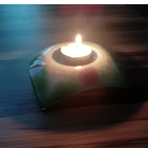 White Background Candle Holder