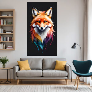 Fox Black Background